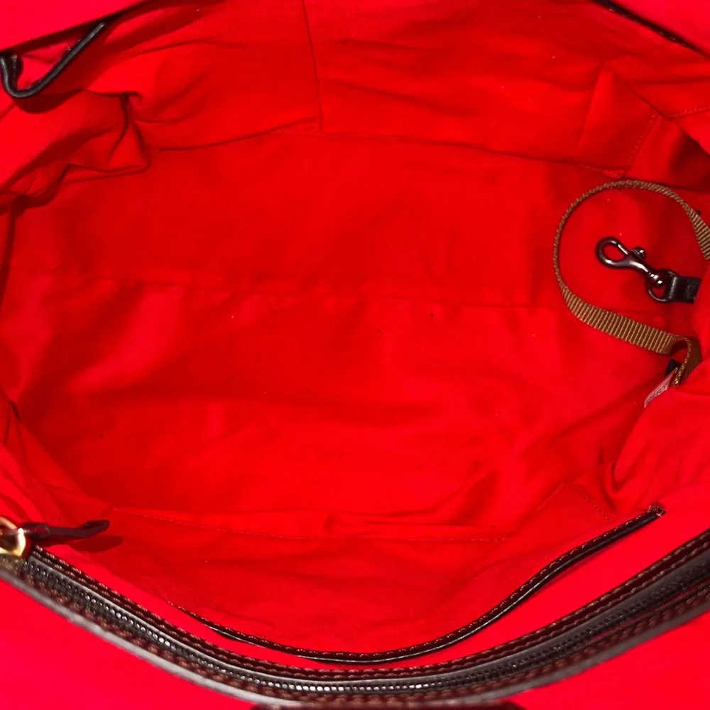 Dooney & Bourke Black Leather Tote with Gold Hardware - Picture 6 of 9